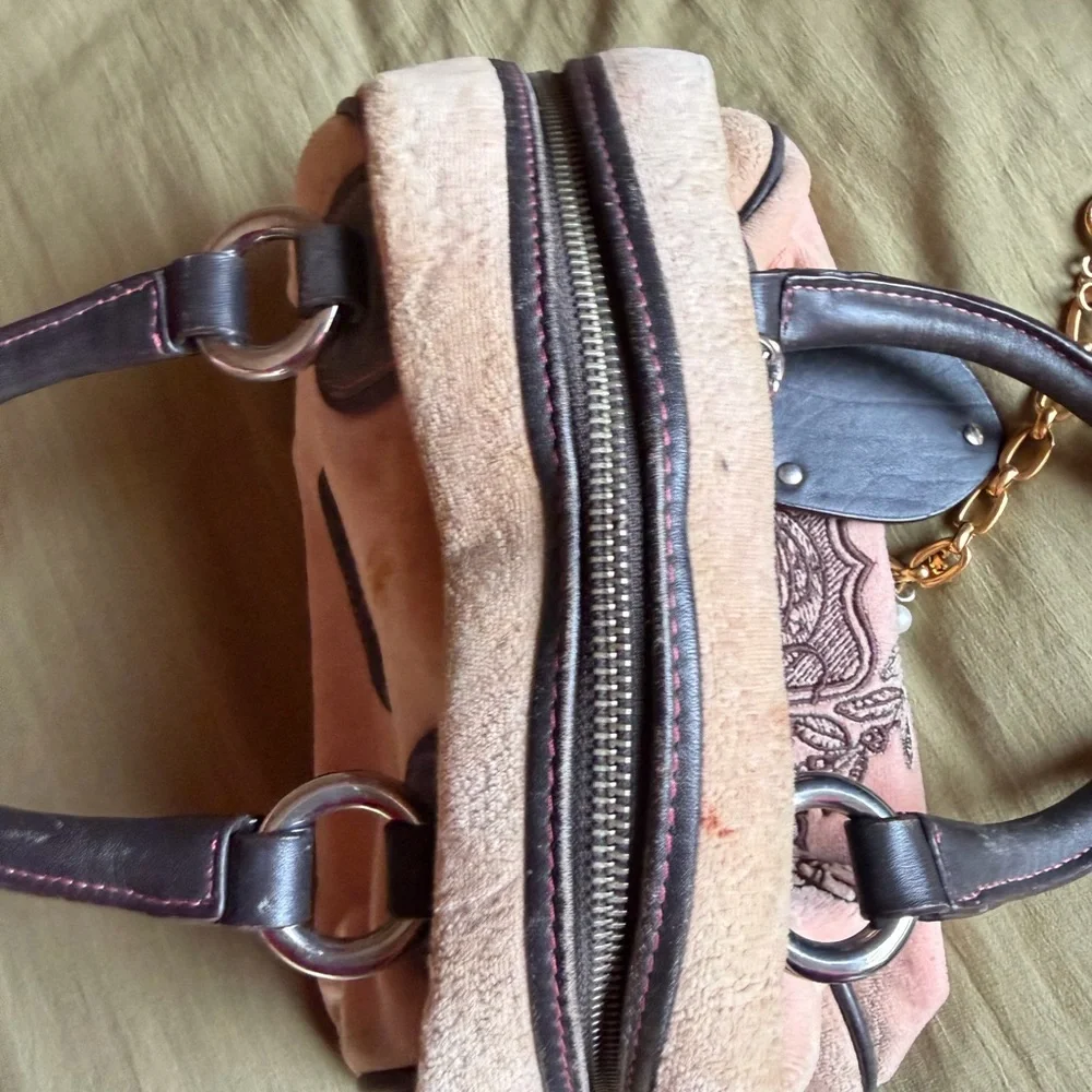 Juicy Couture Pink and Black Satchel - Picture 3 of 9